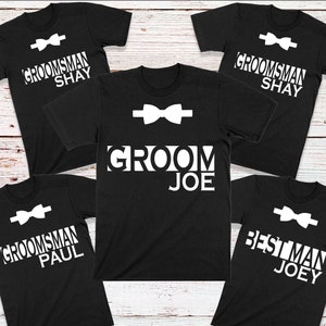 Bruidegom en bruidsjonkers shirts, vrijgezellenfeest Tees, bruiloft vrijgezellenfeest outfit, vrijgezellenfeest, beste man shirt, bemanning van de bruidegom, bruidegom shirt