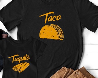 Taco & Taquito Fathers Day Gift, Dad And Son Shirt And Infant Bodysuit, Dad Baby Matching Set, First Time Dad Shirt, Daddy And Me Clothes