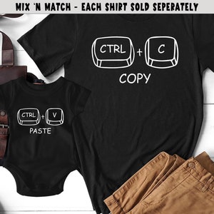 Kopieren Sie Einfügen Shirts, Kopieren Sie Einfügen passendes Shirt, Vater und Sohn Shirt, Familie passendes Shirt, Strg C Shirt, Strg V Shirt, Vatertagsgeschenk