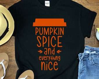 Pumpkin Spice Coffee Shirt, Fall Pumpkin Spice Tee, Coffee Shirt for Women, Fall Tshirt, Autumn Vibes, Thanksgiving Shirt, Fall Apparel