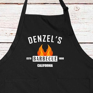 Personalized BBQ Apron, Front Pockets Apron, Gift for Dad, Dad Barbecue Gift, Gift For Him Funny BBQ Apron, Fathers Day, Husband Birthday