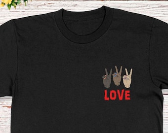 Peace And Love Shirt, End Racism Tee, Peace to Humanity, No Justice No Peace, Birthday Gift, Side Logo Graphic Tee - Men/Women/Kids
