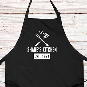 Personalized Kitchen Apron, Birthday Apron, Gift for Husband, Gift for Dad, Christmas Gift, Gift For Him, Funny BBQ Apron, Fathers Day