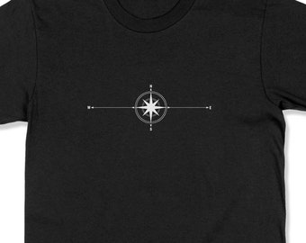 Compass Direction T-Shirt, Compass Shirt, Humanity Shirt, Outdoor Shirt, Space Shirt, Peace Shirt - Unisex/Men/Women - Compass Graphic Tee