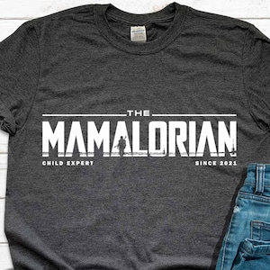 Mamalorian Shirt, New Mommy Gift, Personalized Mom Shirt, Star Wars Inspired, Pregnant Christmas Gift, Mom Birthday T-Shirt, Baby Shower