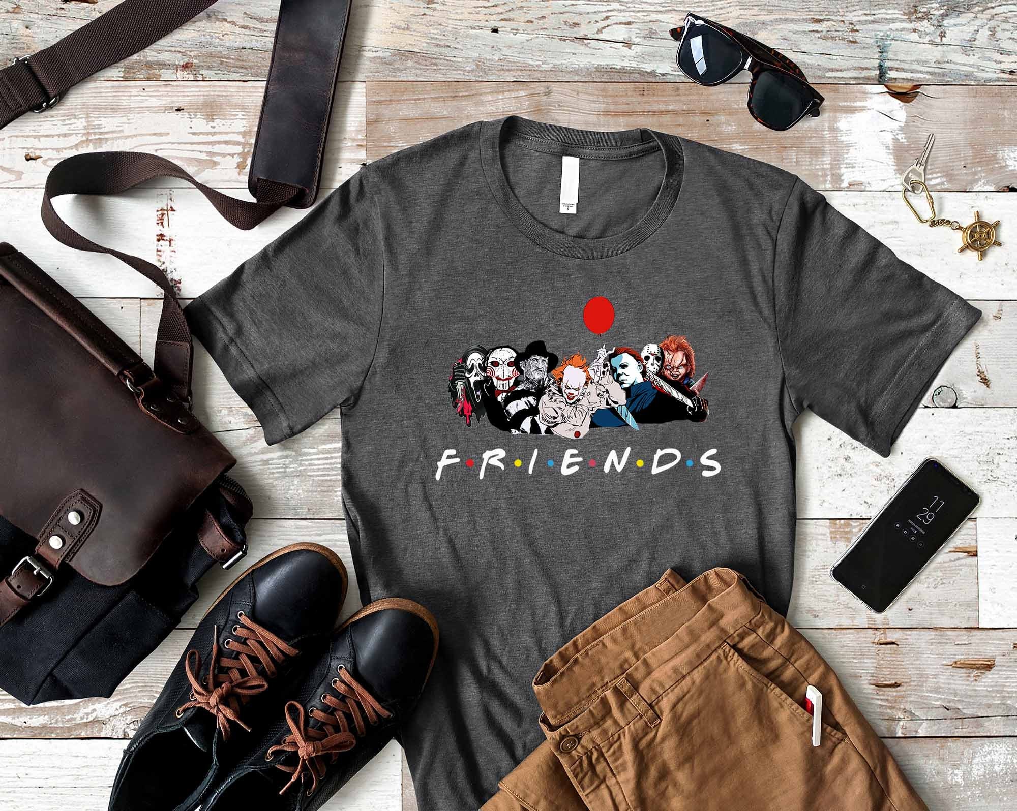 Discover Scary Friends Shirt, Halloween Horror Movie Killers, Friends Halloween Shirt, Scary Halloween Tees, Halloween T-Shirts, Horror Squad Shirt