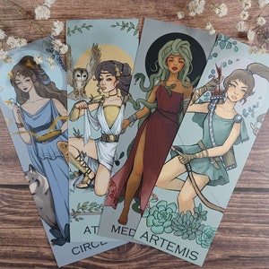 Bundle: Bookmark Set Women of Greek Mythology | Medusa Athena Persephone Artemis Original Artwork