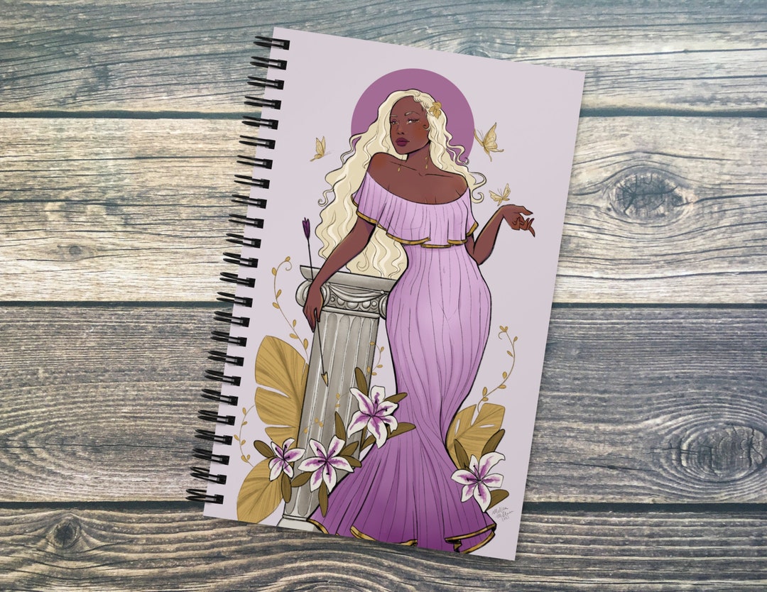Aphrodite Notebook Greek Mythology Illustrated Soft-cover Spiral-bound
