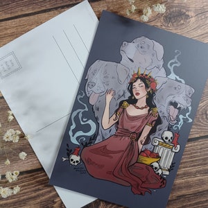 Postcard: Persephone Dark Background | Greek Mythology Original Art Card