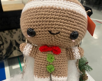 Huggable Crocheted Gingerbread Man/Woman