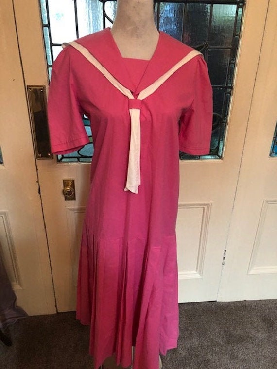 Vintage Laura Ashley classic pink/white sailor dre