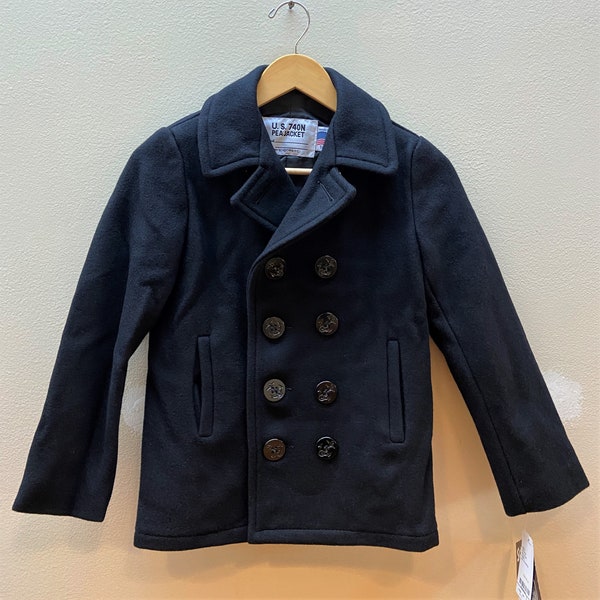 Schott 740N Pea Coat Jacket Size 14