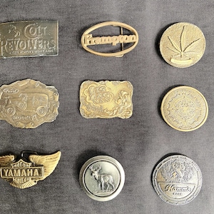 1970's Vintage Brass Belt Buckles