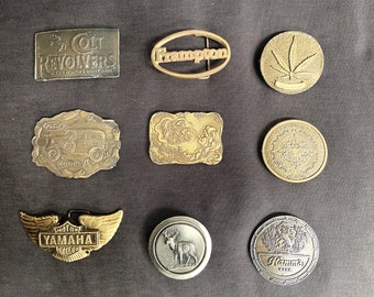 1970's Vintage Brass Belt Buckles