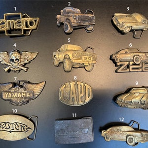 1970&#39;s Vintage Brass Belt Buckles
