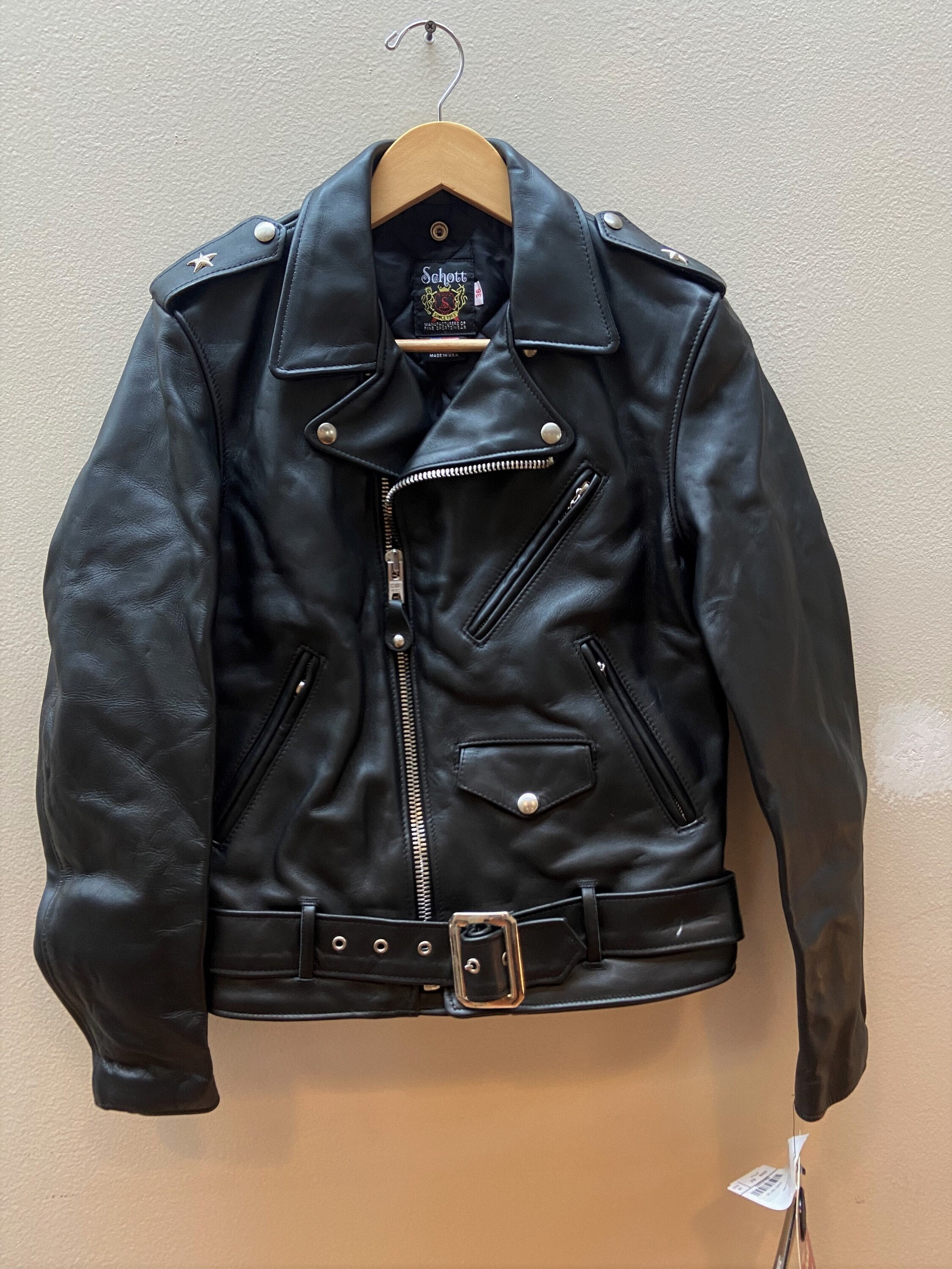 SCHOTT NYC: VINTAGE COWHIDE WHITE LEATHER MOTO JACKET – 85 86  eightyfiveightysix