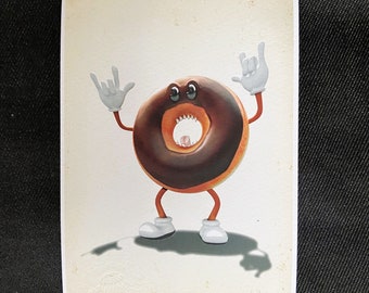 Donut-man | Giclee Print on velvet fine art paper | Original Art