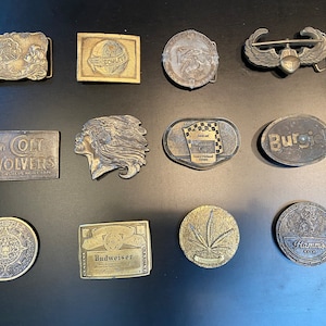 1970&#39;s Vintage Brass Belt Buckles
