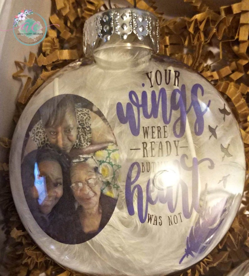 Memorial Ornament Your Wings Were Ready But My Heart Was Not Floating Ornament Keepsake Ornament Christmas Ornament,