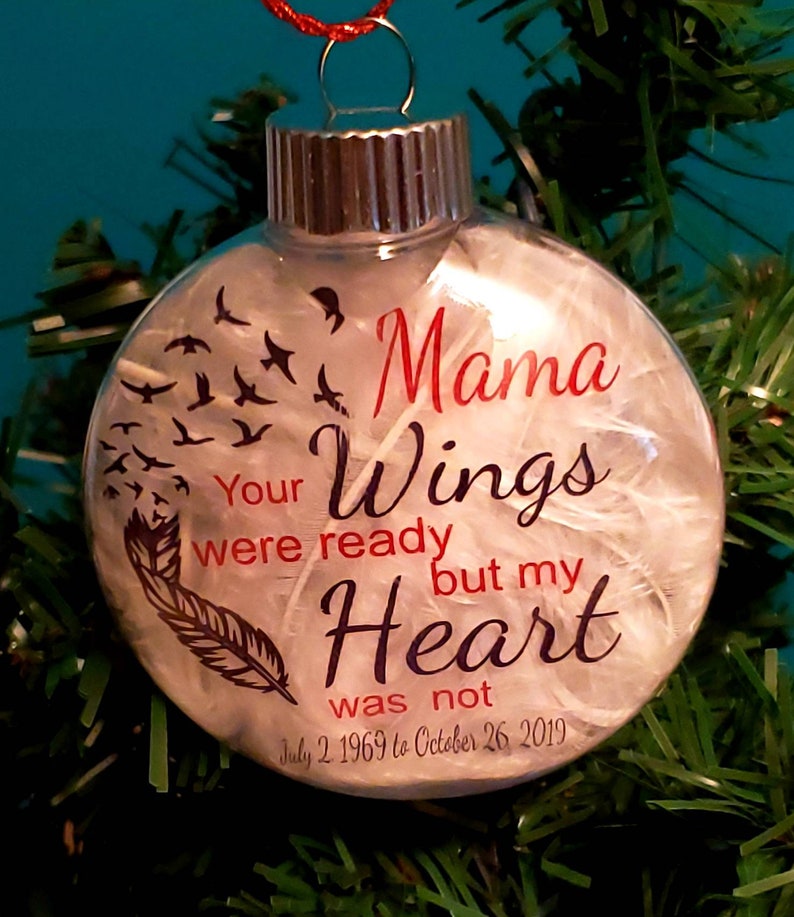 Memorial Ornament Your Wings Were Ready But My Heart Was Not Floating Ornament Keepsake Ornament Christmas Ornament,