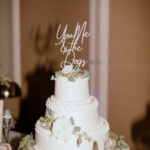 You Me and the Dogs Wedding Cake Topper