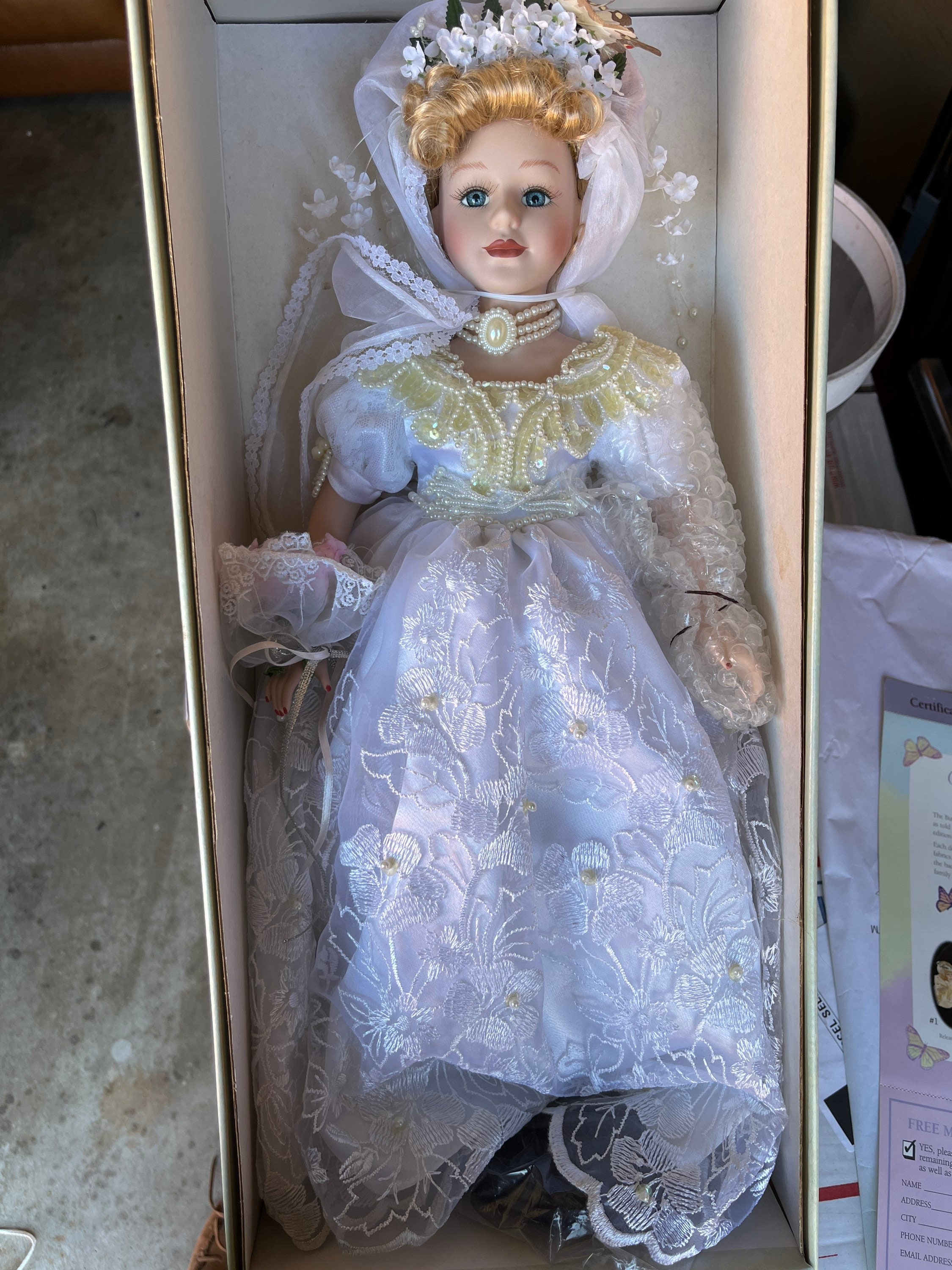 Butterfly Kisses Porcelain Dolls