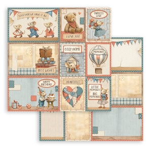 Stamperia 'Family' 12 x 12 Single Sheet, #SBB1121, Scrapbooking, Cardmaking, Tags, Albums, Craft Projects