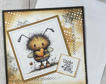 5x Friendship #12 DIY Card Kit, Blank Cards, Summer Cards, Seasonal, Bees, Bee Cards, Square Cards, Friendship, Thinking of You, Birthday