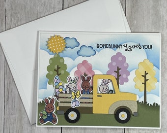 Truckload of Easter DIY Card Kit, Easter Card Kit, Easter Cards, Easter, Easter Bunnies, Easter Basket, Holiday Cards, DIY Card Kit, Cards