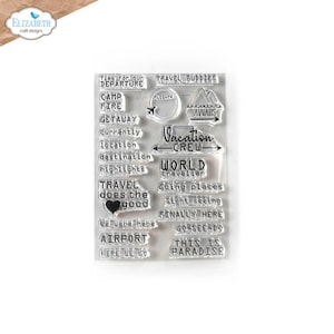 Elizabeth Craft Designs &#39;Adventure Awaits&#39;, CS262, Stamps, Stamp Set, Cardmaking, Scrapbooking, Journaling, Tags, Albums, Planners