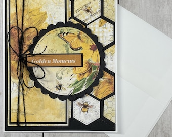 5x Summer#3 DIY Card Kit, Summer, Seasonal, Holiday, Bees, Butterflies, Blank Cards, Card Kit, Cards