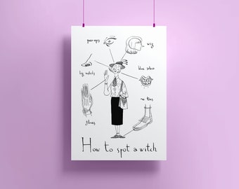 Art print - How to spot a witch