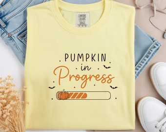 Pompoen in uitvoering shirt, grappig Halloween T-shirt, leuk T-shirt voor pompoenliefhebbers, comfortabel shirt in herfstkleuren