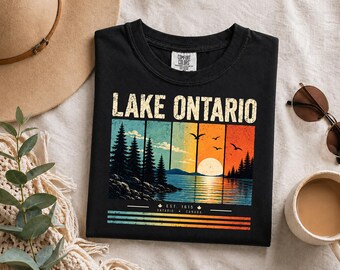 Comfort Colors Lake Ontario T-shirt, Vintage Lake Shirt, Retro Ontario Canada T-shirt, Anti-Trump Shirt, Toronto Lake Graphic Tee.