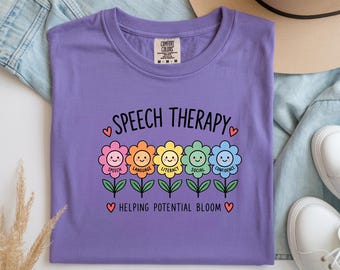 Comfort Colors Speech Therapy Shirt, SLP Shirt, Speech Language Pathologist Tee, Speech Language Literacy Social Confidence, SLP Gift