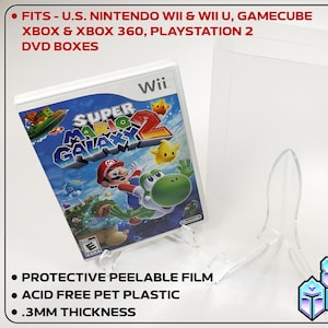 3 protectores de caja para DVD, Wii y Wii U, Xbox y Xbox 360, PS2, Gamecube GC - Cajas transparentes para videojuegos - 8Bit Armor