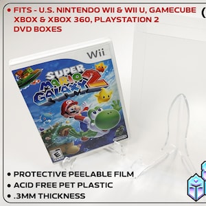 25 protectores de caja para DVD, Wii y Wii U, Xbox y Xbox 360, PS2, Gamecube GC - Cajas transparentes para videojuegos - 8Bit Armor