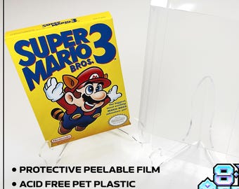 10 Box Protectors for Nintendo NES Video Game Boxes Clear Display Cases - 8Bit Armor