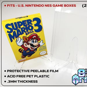 25 doosbeschermers voor Nintendo NES-videogamedozen doorzichtige vitrines - 8-bits pantser