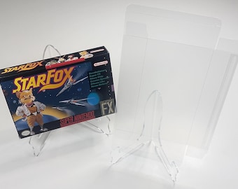 3 protezioni per scatole di videogiochi SNES Nintendo 64 N64 (USA) Custodie trasparenti CIB