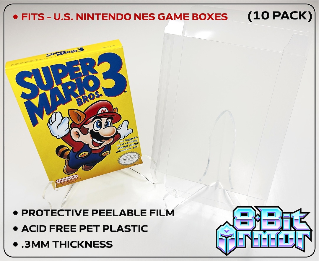 Nintendo Box Case 10 Box Protectors for Nintendo NES Video Game Boxes Clear Display Cases ...