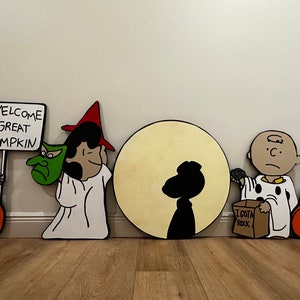 5 Welcome Great Pumpkin Yard Sign / Linus and Sally Brown / - Etsy