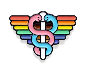 PIN: LGBTQ+ Medical Pride Pin from the Family Practice Podcast