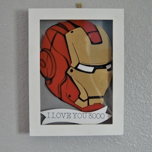 Avengers: Iron Man I Love You 3000 Paper 3d Art Shadow Box