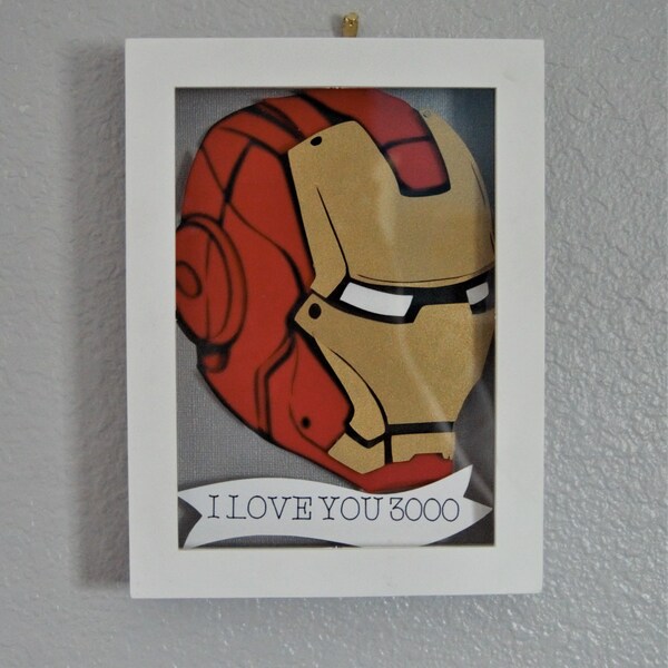 Avengers: Iron Man I Love You 3000 Paper 3d Art Shadow Box