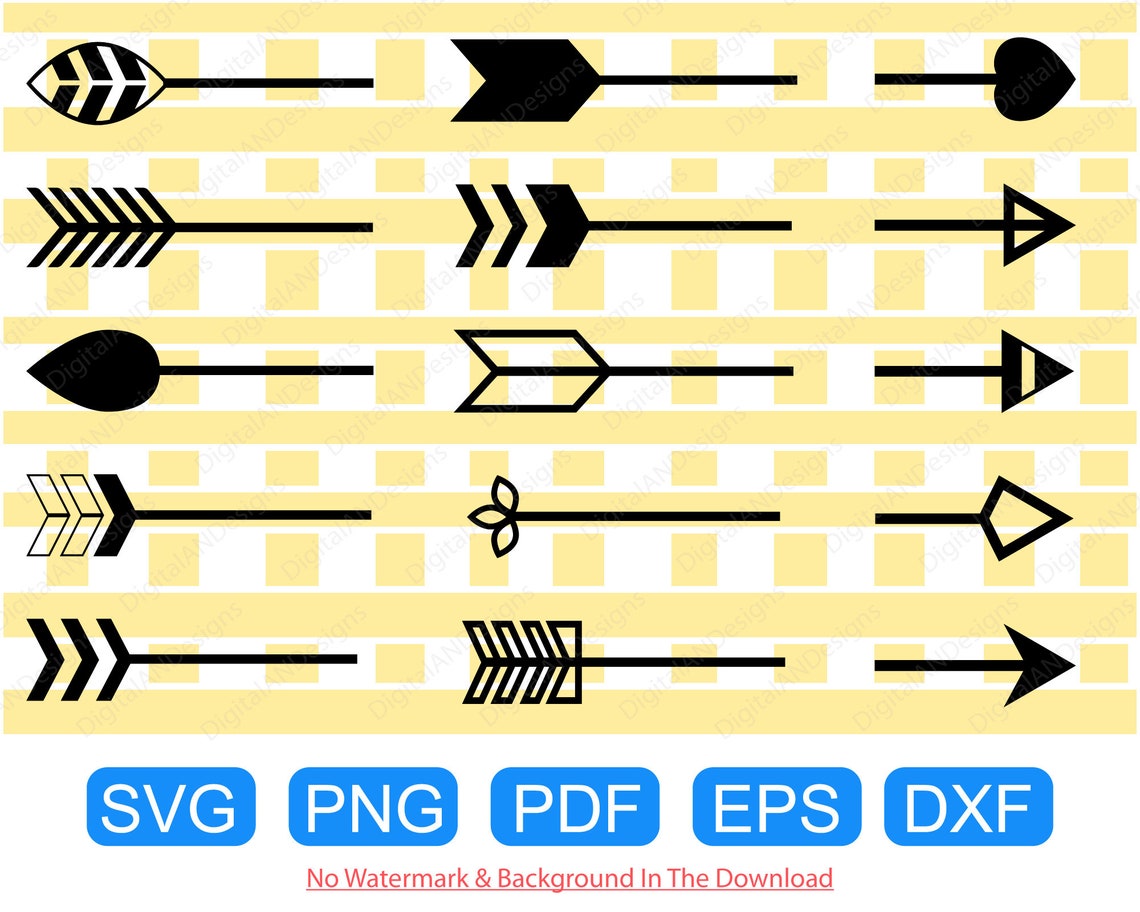 Split Arrow Svg Dxf Png Pdf Eps Files, Arrow Digital Clip Art