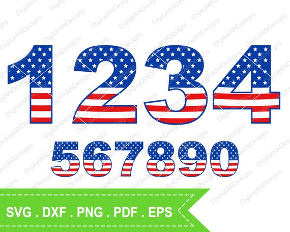 Download Usa Flag Numbers Svg America Patriotic 4th Of July Etsy PSD Mockup Templates
