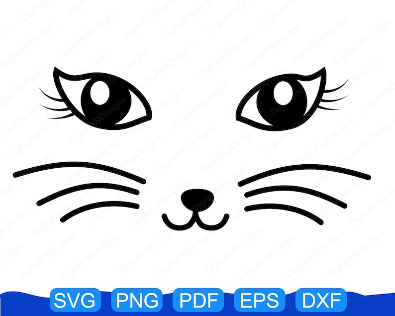 Free Free 229 Cat Whiskers Cat Face Svg Free SVG PNG EPS DXF File