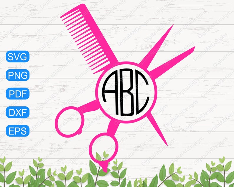 Download Hairdresser Svg File Hair Stylist Barbershop Svg Monogram ...