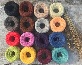 100% linen yarns 50gr, flax yarns, 4 ply